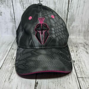 Kryptek Performance Typhon / Pink Helmet Logo Black Camo Cap Ladies Fit